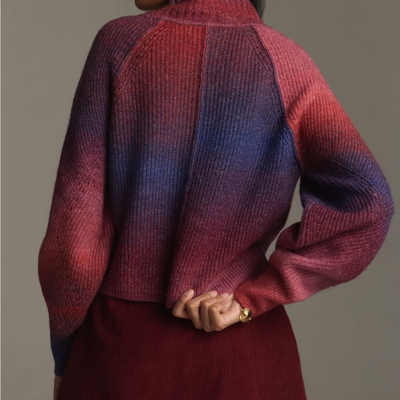 By Anthropologie Ombré Popover Turtleneck Sweater - Picture 3 of 7